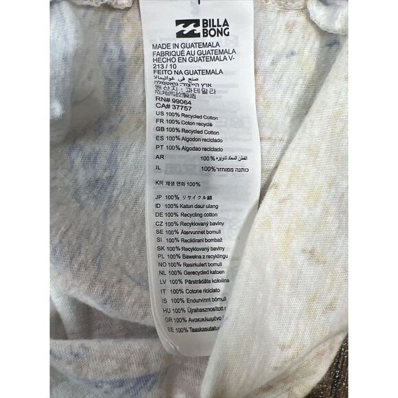 BILLABONG WRANGLER WESTERN SHORES OVERSIZED RELAXED POCKET T-SHIRT BEACH PALM S - Picture 15 of 15